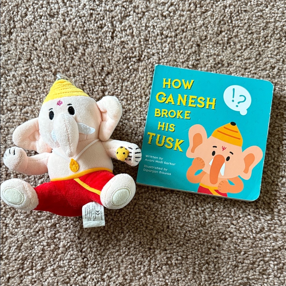 Singing Ganesh Plush Toy with Storybook
